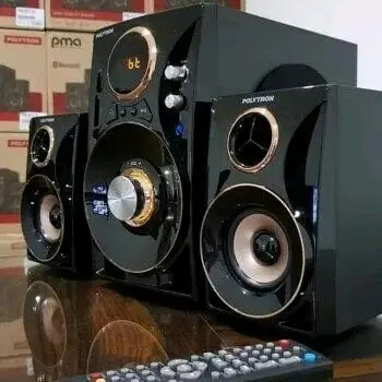 Speaker Polytron Bluetooth Bass PMA 9310 Black Gold dengan Kualitas Terbaik Hitam 4