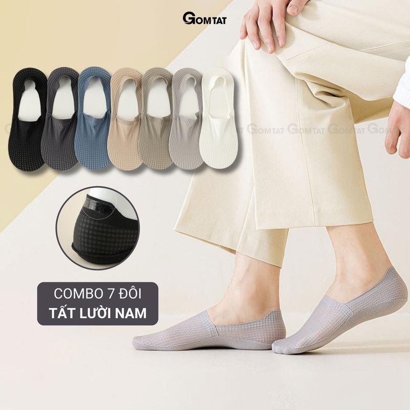 Combo 7 đôi tất lười nam cao cấp, tất tàng hình nam có chất liệu cotton mềm mịn, hút ẩm thoáng khí, êm chân  Menswear  - D16-A105