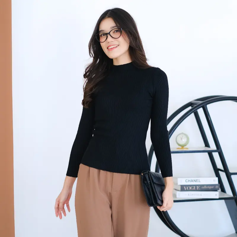 Mayoutfit Inner Knit | Atasan Basic Blus Rajut Inner Manset Polos 1