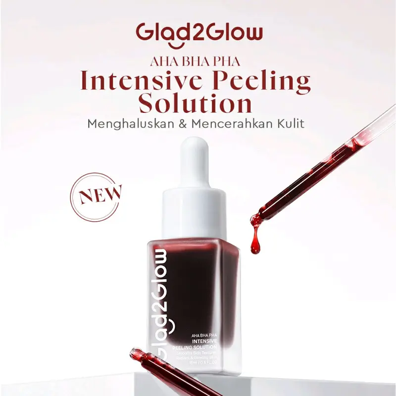 Glad2Glow Peeling Serum AHA BHA PHA Intensive Lactic Acid Serum Wajah - Glad2glow AHA BHA PHA Peeling serum 0