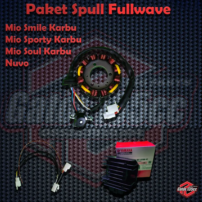 Paket spull Fullwave Mio sporty mio smile mio soul karbu Nouvo set kiprok Nmax original PNP dan kabel kit Fullwave 0