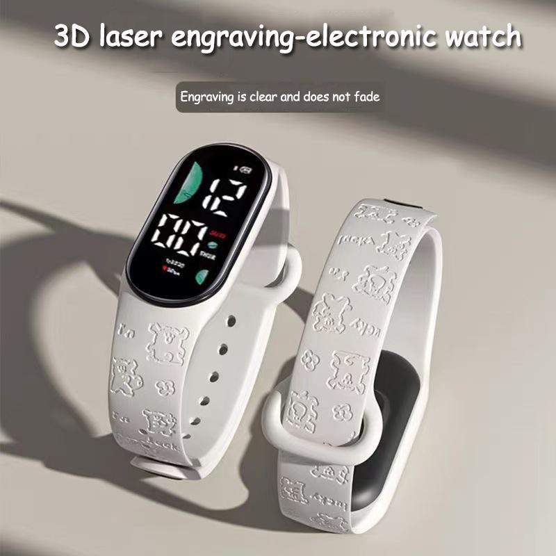 Product Introduction of *READY STOCK AT MALAYSIA*High Quality New Electronic Watch Children's Student Waterproof Sports Watch Luminous Line Dog Cartoon LED Watch Jam Tangan Elektronik 27