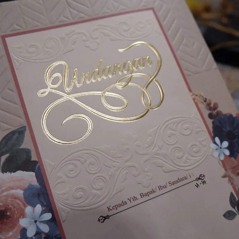 [1 PCS] Undangan VIP Hard Cover Warna Coksu Cream Papan Tebal Cantik Elegan Murah Bekasi Hijjaz 19 3