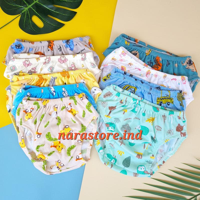 12 Pcs Celana Dalam Anak Laki-Laki dan Perempuan 1-6 tahun Motif dan Warna Lucu 4