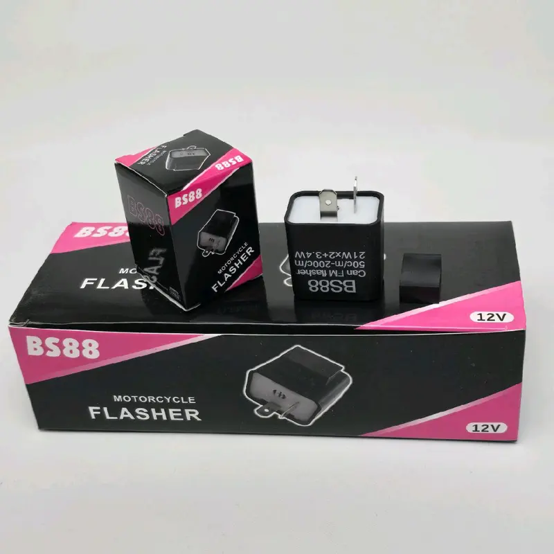 (HARGA GROSIR PER 10 PCS) FLASHER SEN BS88 BISA ATUR CEPAT LAMBAT/KEDIP SEN 12 VOLT Motorcycle Lampu Klakson 2