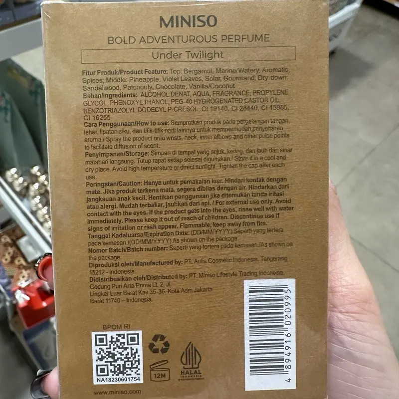 Miniso Bold Adventurous Perfume (85mL) parfum cowok At Dawn Under Twilight Into Foggy Day Till Midnight 6