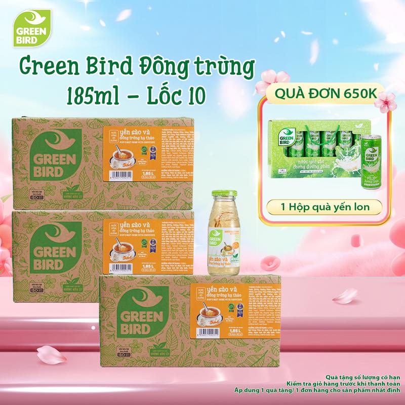 [BÁN CHẠY] Nước Yến Đông Trùng Hạ Thảo Green Bird Tăng Cường Sức Khỏe Chai 185ml