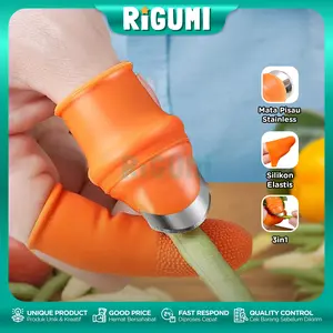 Sarung Jari Jempol Silikon - Cover Pisau Jempol Pemotong Sayur Buah Stainless Steel Kitchenware