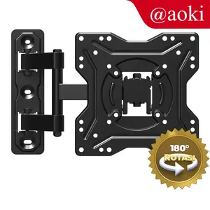 AOKI Bracket TV Full Motion Swivel Arm untuk Televisi 19-60 Inci, Smart TV, LED LCD TV, Monitor Layar dengan Kapasitas hingga 30 Kg Karbon Kabel