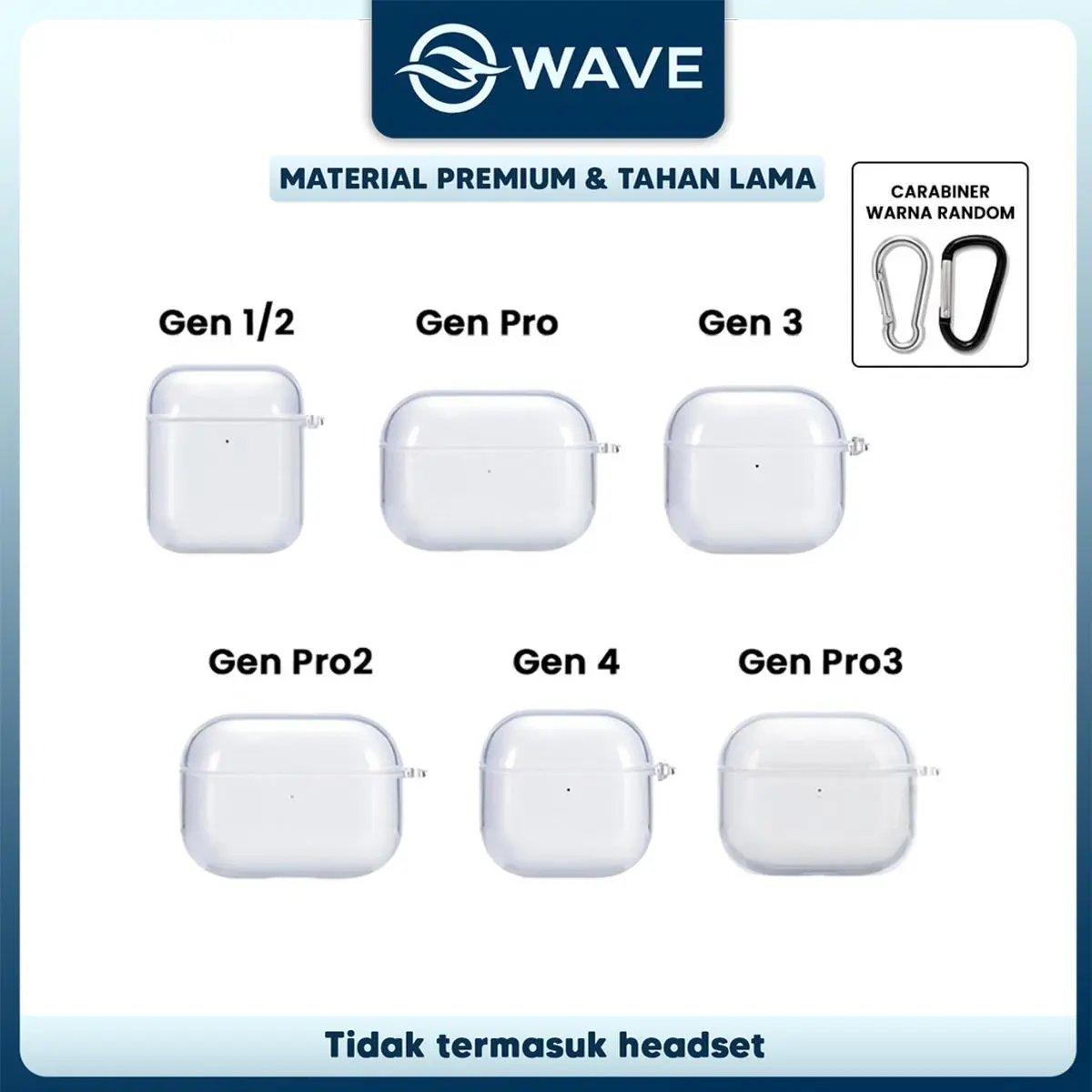 [CASE SAJA] Case Pods Gen 1 2 3 4 Pro 1 2 3 Premium Silicone Polos Bening Clear