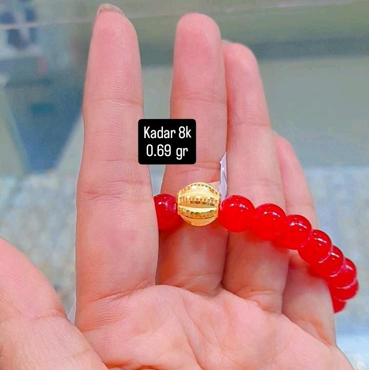 Gelang model bola kerawang variasi manik dan tali Bracelets 3