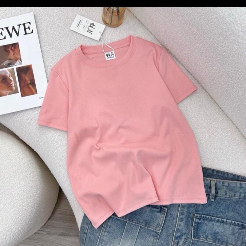 N15 Áo thun [borip form 40-58k form baby tee chiều dài áo 51cm  trơn đủ màu]  mang đi làm, đi chơi, đi du lịch Hằng tidy