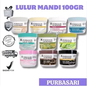 PURBASARI LULUR MANDI BODY SCRUB ( TUBE 100GR ) MENCERAHKAN KULIT
