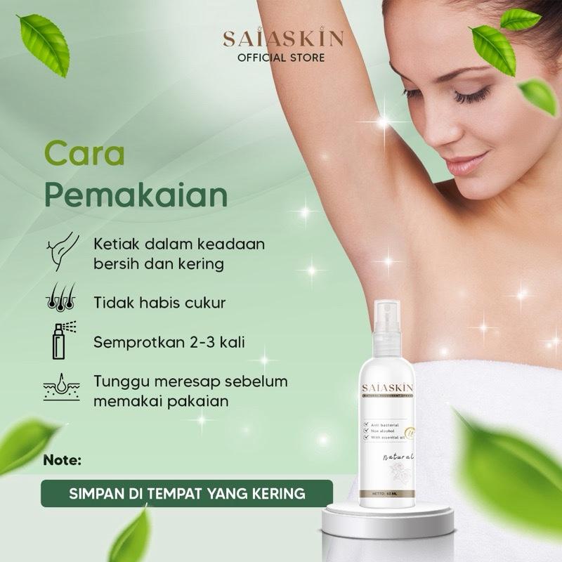 SAIASKIN PAKET 3 BOTOL DEODORANT SPRAY NATURAL (BPOM)
