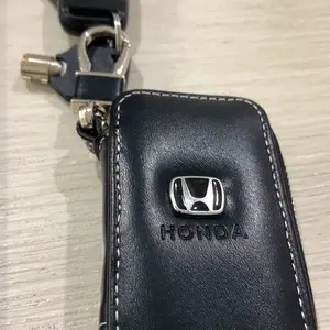 Dompet Gantungan Kunci Mobil Kulit Elegan dengan Gantungan & Resleting Souvenir