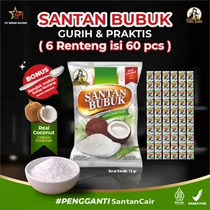 [SANTAN BUBUK 6 RENTENG] Hadiah Sendok Makan Santan Bubuk Putri Cinta Halal BPOM Kemasan 13 Gram ISI 60 PCS (6 RENTENG)