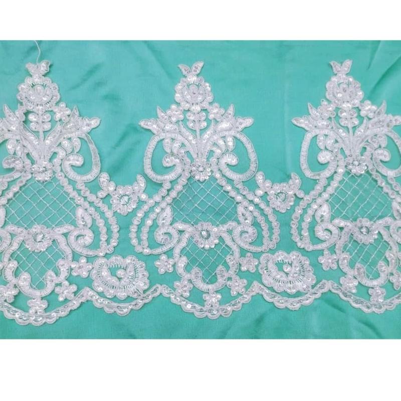 Labuzi Renda Kain Manik Labuzi Tinggi 26cm, Lace Pengantin, Lace Baju Raya ...