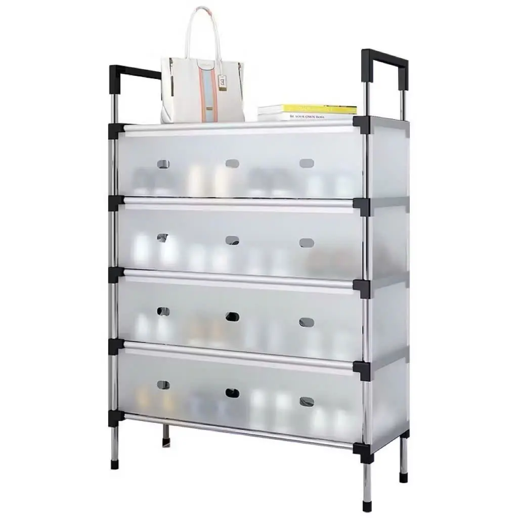 Kệ Inox 5 Tầng Có Vách Ngăn Chắn Bụi, Giá Inox Để Giày Dép 5 Tầng Có Nắp Đậy, Tủ Giày Thế Hệ Mới Kitchen kegiay  5tang ke dung