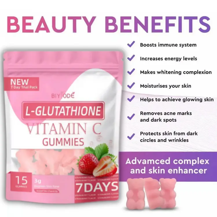 l glutathione gummies benefits BYODE L - Glutathione Skin Glow Gummies support whitening, anti-aging and  detoxification