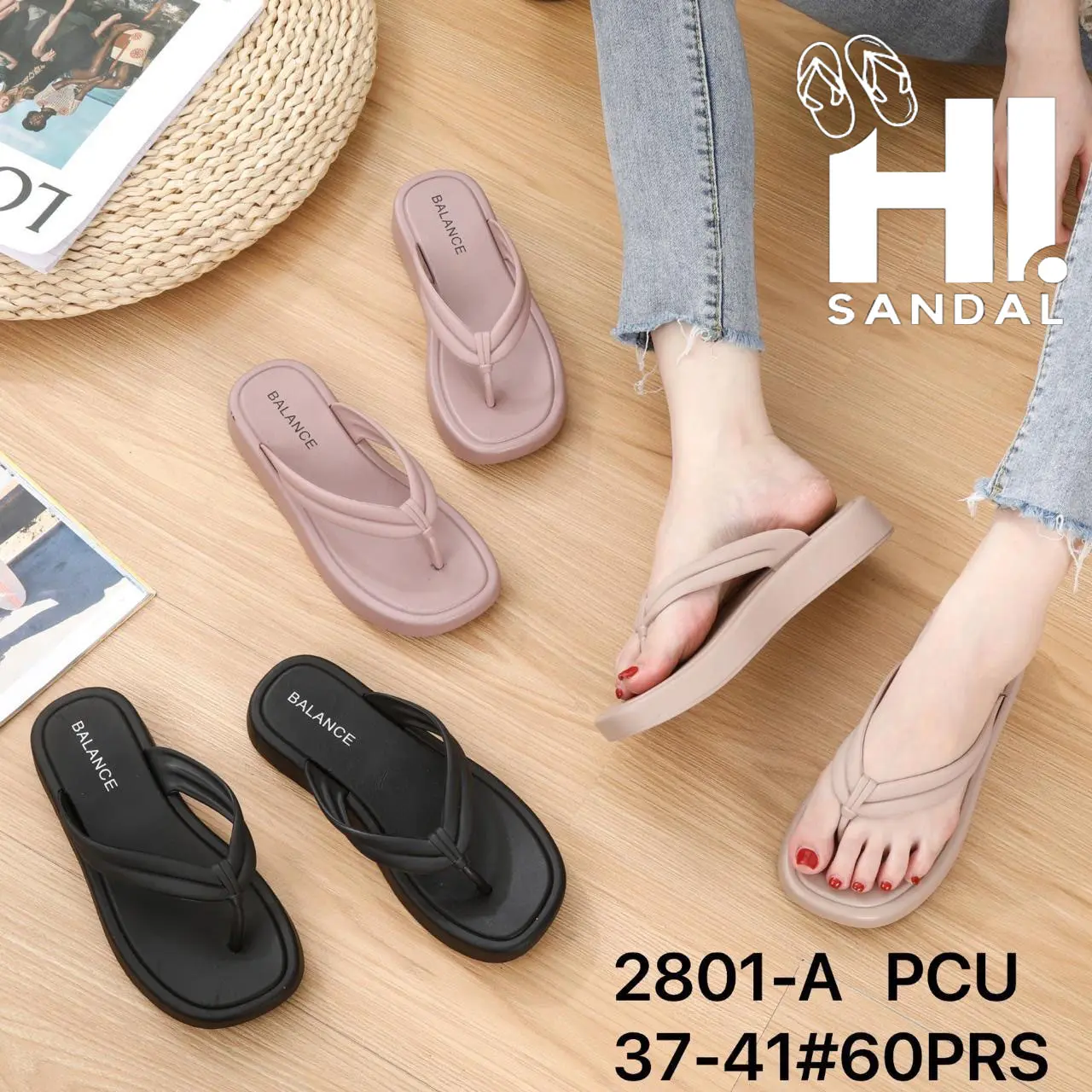 Sandal Jepit Perempuan Karet Korean Elastis / Sandal Jepit Simple Wanita / Sandal FlipFlop Wanita Karet / Sandal Selop Jelly Wanita Empuk / Sandal Wanita Anti Slip Balance Import / Sandal Bahan Karet Jelly Import Perempuan / Sandal Jepit Polos Wanita