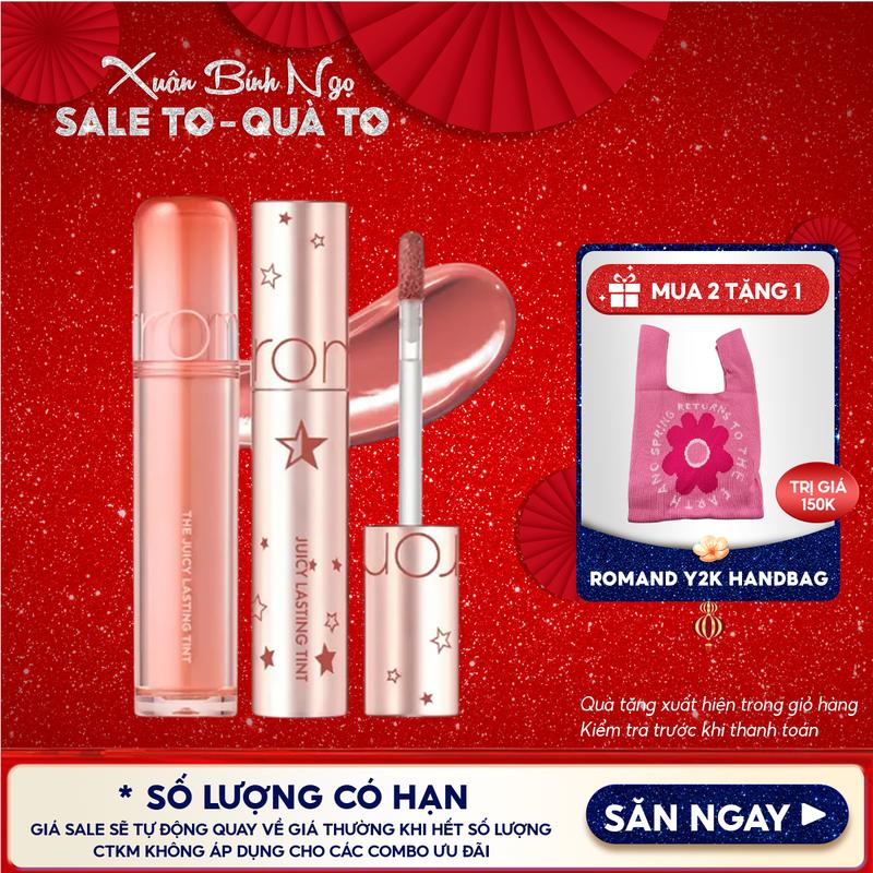 NEW Juicy Lasting Tint - Màu 23 Son Tint Lì Romand Juicy Lasting Tint Edition Cosmetic Mỹ Phẩm Trang Điểm