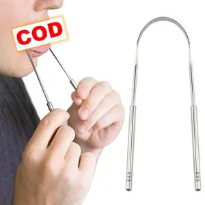 Alat Pembersih Lidah Tongue Scraper Dewasa Stainless Steel Sikat Kerok Anti Bau Mulut