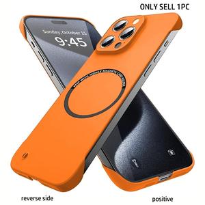 Funda magnética de lujo ultrafina sin marco para iPhone 17/17Air /16e/pro Max/15/14/13/12/11 Pro Max/16 Plus, acabado mate, diseño unisex
