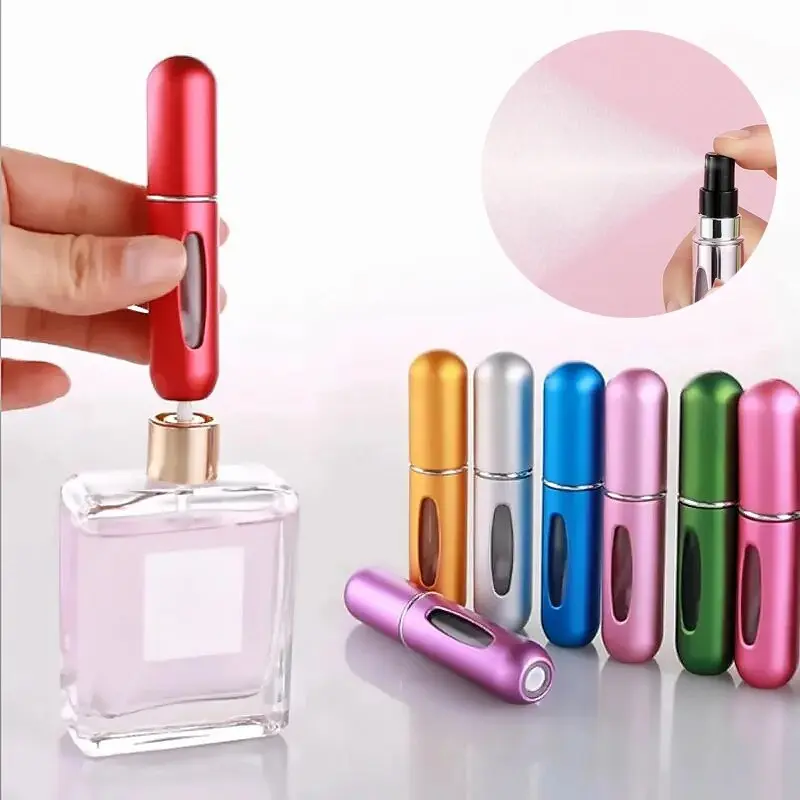 5ML Mini Bottle Refillable Perfume Spray With Spray Scent Pump Empty Cosmetic Containers Portable Atomizer Bottle