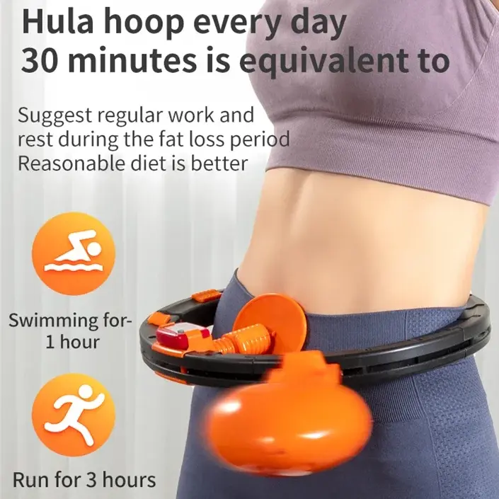 Hula Hoop 115 cm dan Pedometer alat olahraga di rumah portable Outdoor
