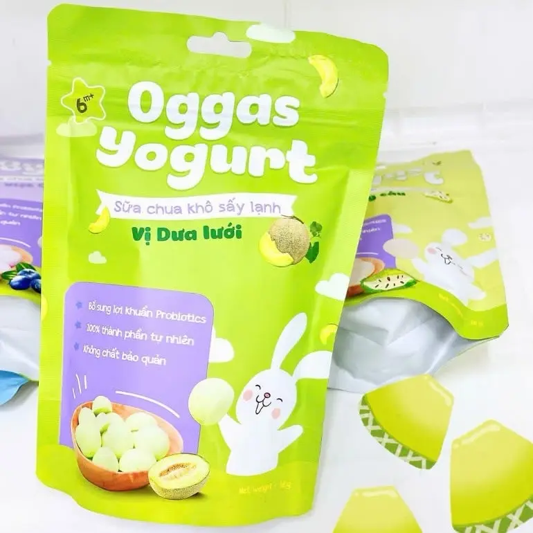 Bánh ăn dặm Oggas Yogurt vị dưa lưới - Hỗ Trợ Tiêu Hóa Tăng Sức Đề Kháng 6M+ 3