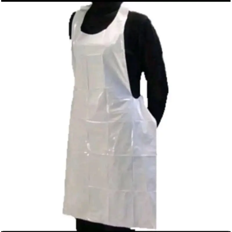 Apron Celemek Plastik Disposable LDPE Export Quality/Apron Celemek Plastik Bening Apron Disposable PE Alat Perlindungan Diri Baju Pendek Multifungsi Premium Awet 5