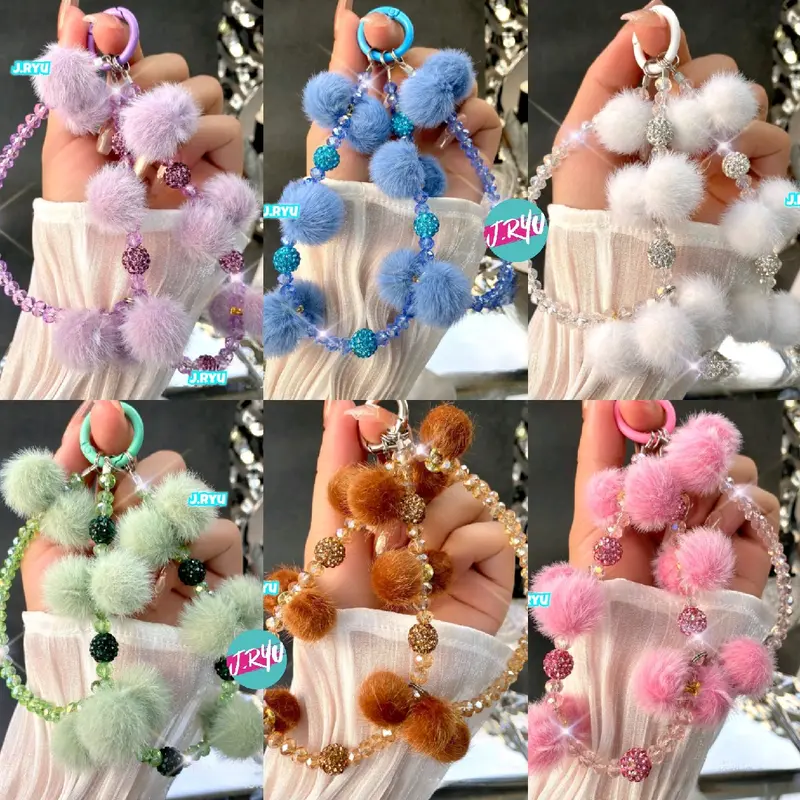 JRYU PREMIUM Gantungan Hp Korea Sparkling / Gantungan tas gantungan kunci Model Gelang 1