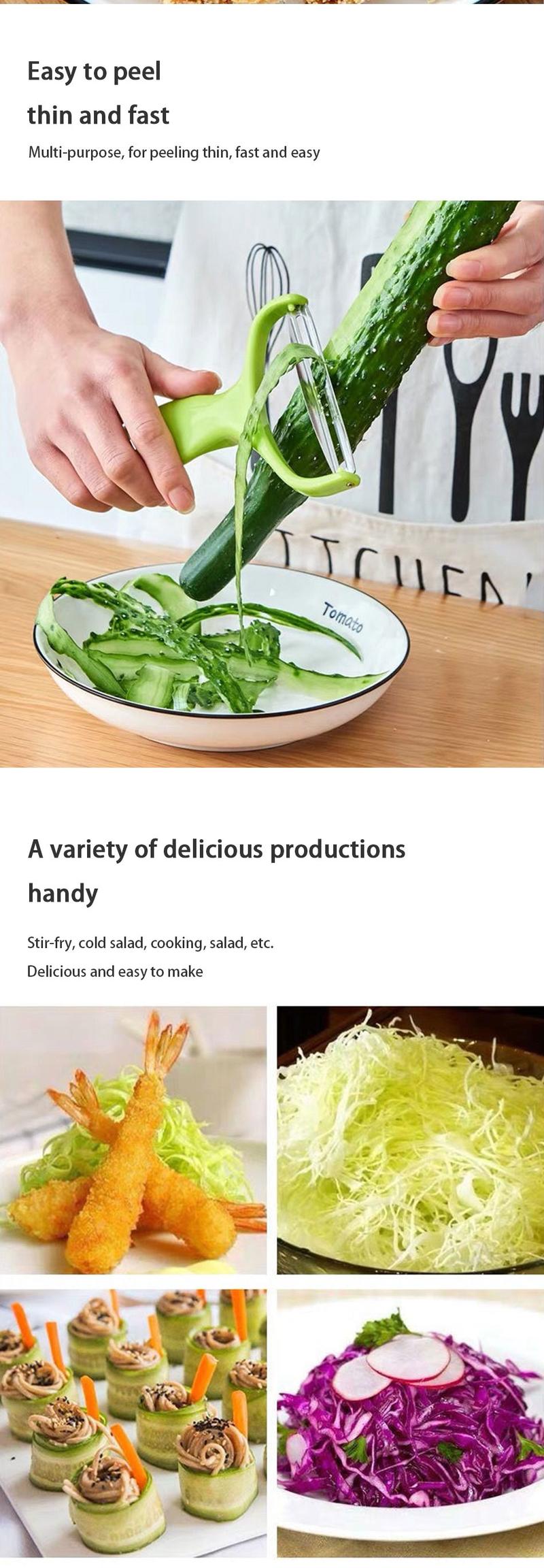 Product Introduction of Peeler Vegetables Fruit Stainless Steel Knife Cabbage Graters Salad Potato Slicer Kitchen Accessories Shredder Utensils 5