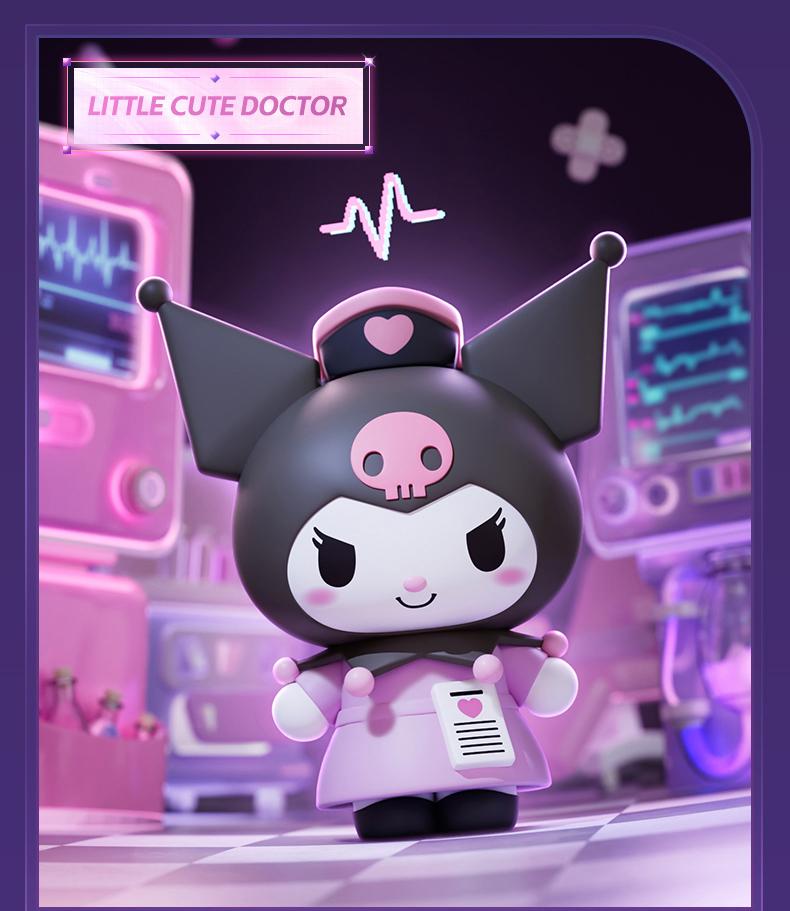 Blokees×Sanrio Blind Box Kuromi Ornamen Mini Action Figurine Mainan Plastik Lucu Kuromi Candy Series Figure Model BlindBox Dadoos Seri FUN 01