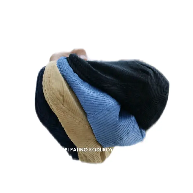 TOPI Pet-flatcap-patino-Topi copet-Topi kodok vintage bahan Corduroy premium Topi Seniman Aksesoris fashion Laki Laki Elegan BISA COD 0