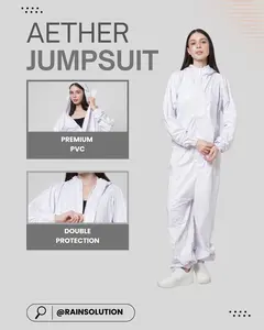 Aether Jas Hujan Jumpsuit PVC Premium Tebal Tahan Air Double Protection PVC Premium