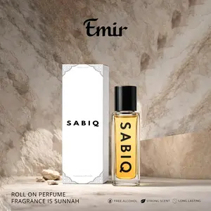 Sabiq Parfum Emir Parfum Sholat Roll On 100% Non Alkohol Aroma Manis Hangat Woody Resinous & Smoky Unisex Mewah Bold Maskulin