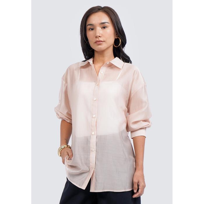 Gambar ET CETERA See Through Long Sleeve Loose Blouse OFF WHITE - OFF WHITE, 12 dari et cetera Indonesia Kota Bekasi Tokopedia