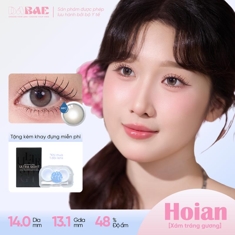 Kính áp tròng DABAE lens màu xám tráng gương 3 tháng DIA 14mm có độ cận 0-8 HOIAN