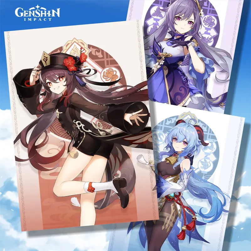 Koleksi Poster A3 Anime Game Genshin Impact A-1 0