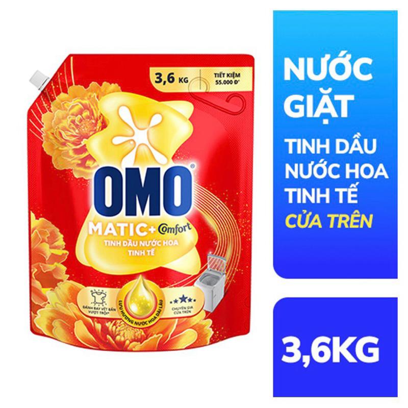 OMO Matic Comfort Nước Giặt Tinh Dầu Nước Hoa Tinh Tế 3,6KG Tiết Kiệm 55.000Đ