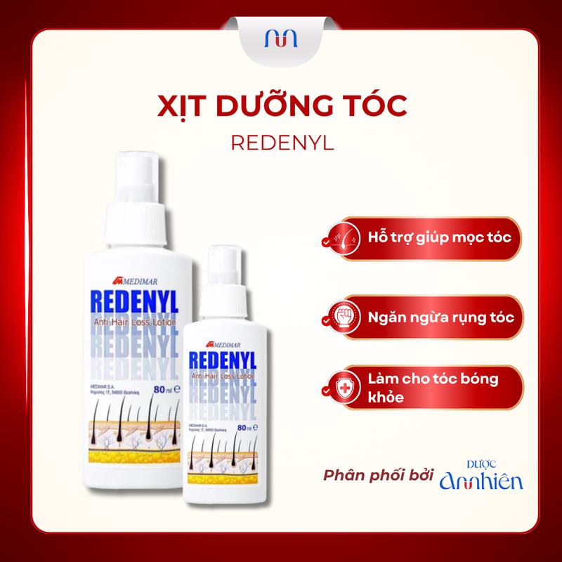 Xịt dưỡng tóc Redenyl Lotion Medimar 80ml - Hỗ trợ giảm rụng tóc, chăm sóc da đầu, dưỡng tóc chắc khỏe cho nam và nữ