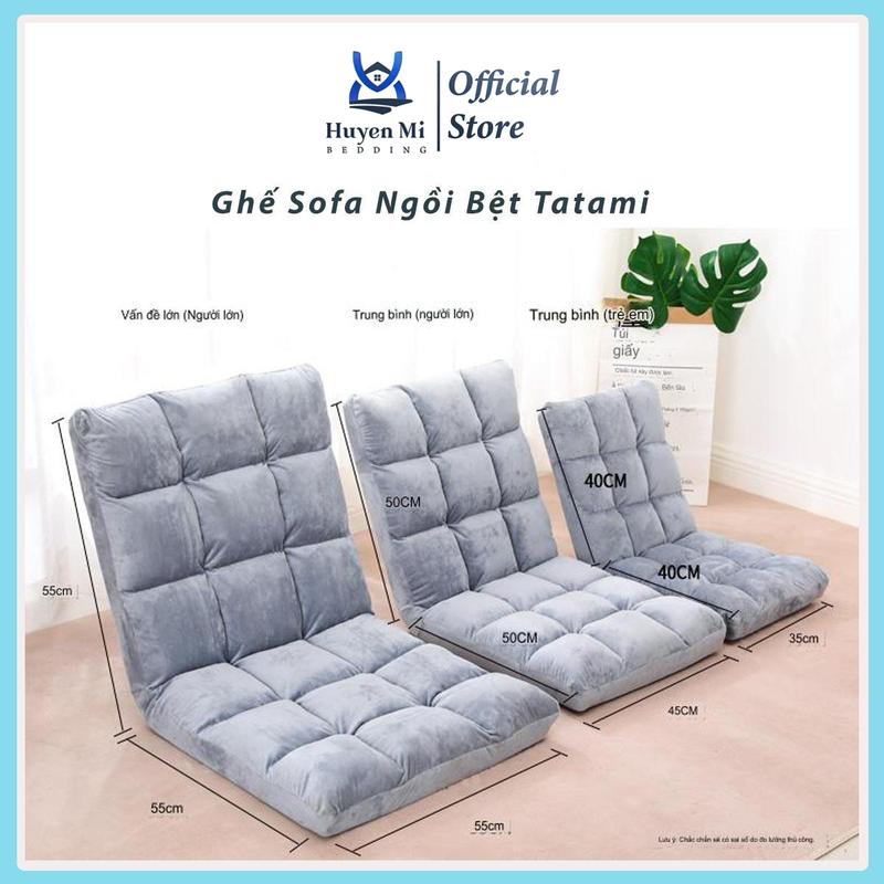 Huyền Mi Bedding Ghế Sofa Ngồi Bệt Tatami - Ghế Tựa Lưng Ngồi Bệt Nhật Bản 5 Cấp Độ Sofa Giường Kéo Tiết Kiệm Diện Tích Chất Liệu Vỏ Ngoài Nhung Lạnh Nhật Bản