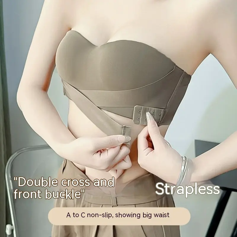 Đồ Lót Không Dây Cho Nữ, Đẩy Lên, Chống Trượt, Ngực Nhỏ, Lớn, Chống Lộ, Quấn Ống, Áo, Váy Cưới, Sling, Áo Ngực Vô Hình Hở Lưng bra