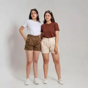 Arjaz Shop - Celana pendek wanita jumbo Korean Style terbaru Nyaman Karet Shorts Kancing Kantong Tebal Katun superjumbo oversize