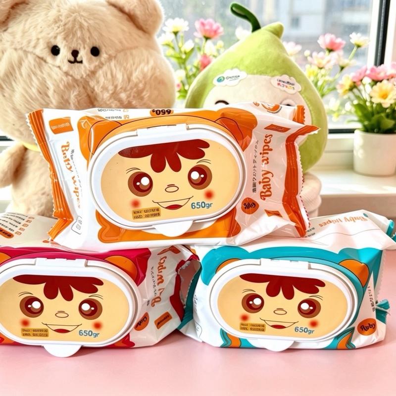 Combo 10 gói khăn ướt baby wipes an toàn tiện lợi 300-350gr