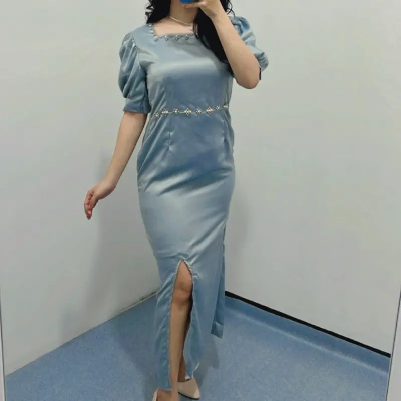 Dress Eca / Dress pesta (Real pick dan premium) Formal Wanita Kondangan Natal Gaun Mewah 1