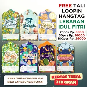 [FREE TALI] 25/50/100PCS HANG TAG IDUL FITRI HAMPERS LEBARAN KARTU UCAPAN