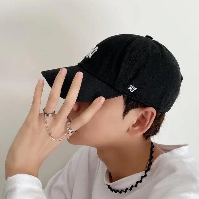 Nhẫn liền kề phối chuỗi dây xích mặt hình thánh giá phong cách hiphop cá tính độc đáo cho nam và nữ