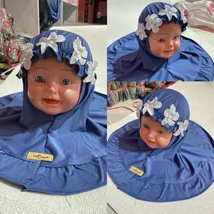 Jilbab turban sakura besar 1-3 tahun original sidQiyyah collection Muslim Anak Kerudung